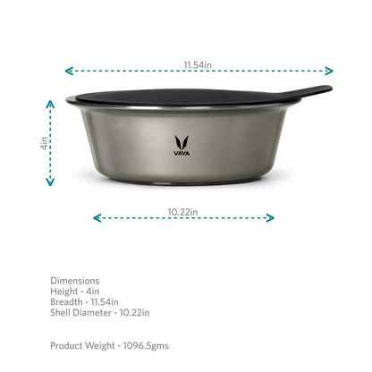 HauteCase - Kaserol Bertebat Keluli Tahan Karat Dengan Tudung | Periuk Kes Panas dan Bekas Makanan Termos | Kuali Periuk Kaserol Panas dengan Tudung 1.5L + Tudung Tindanan 