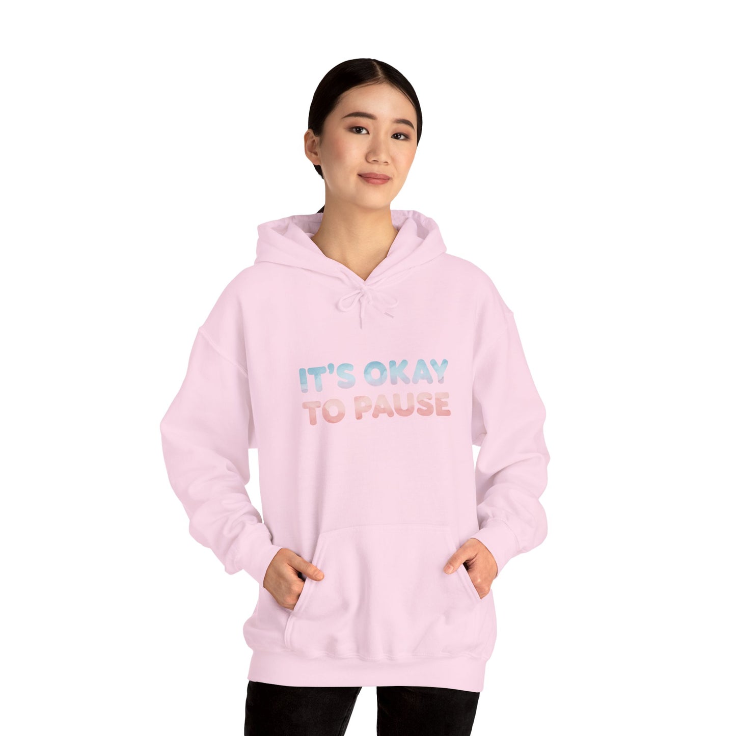 It's Okay to Pause Hoodie - Unisex Heavy Blend™ Sweatshirt for Relaxation