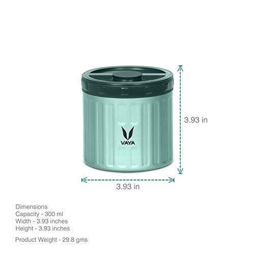 保鲜盒 300 毫升 - 真空隔热不锈钢餐盒、沙拉盒、餐盒、便携式午餐盒、水果盒，1 x 300 毫升