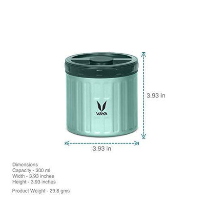 保鲜盒 300 毫升 - 真空隔热不锈钢餐盒、沙拉盒、餐盒、便携式午餐盒、水果盒，1 x 300 毫升