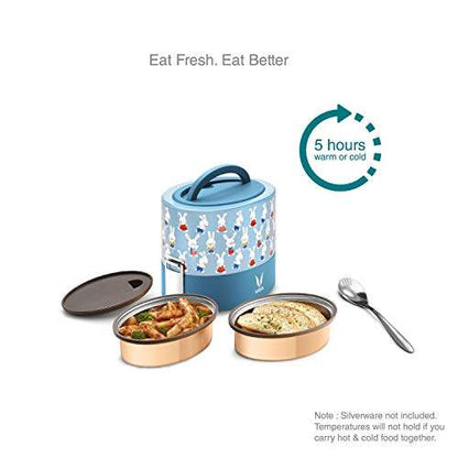 Tyffyn Copper-Finished Stainless Steel Lunch Box, 600 ml, 2 Containers