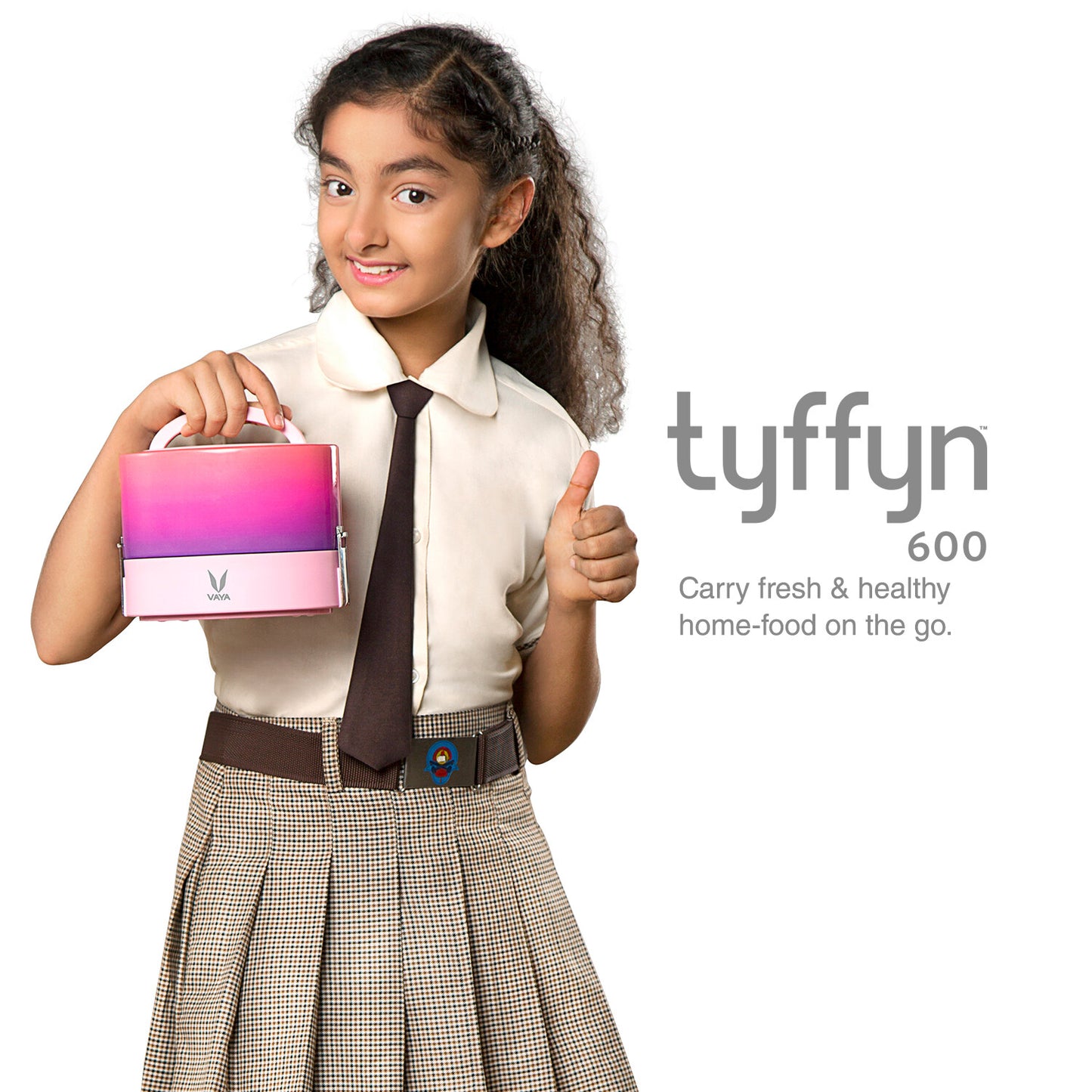 Tyffyn Copper-Finished Stainless Steel Lunch Box, 600 ml, 2 Containers