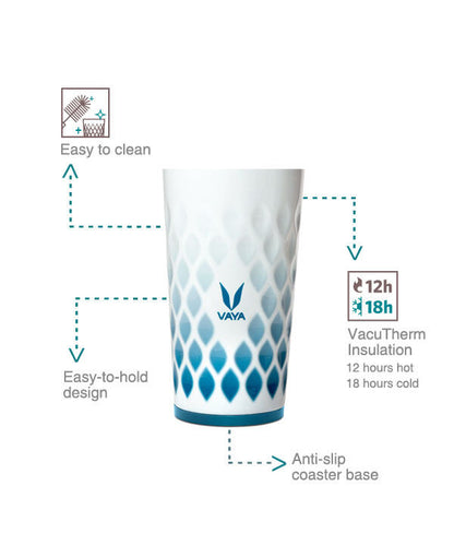 Drynk 350 ml 3 in 1 Vacuum Insulated Stainless Steel Gulper and Sipper Water Bottle (Tumbler+Sipper+Gulper) with 2 Cups, Thermos Flask