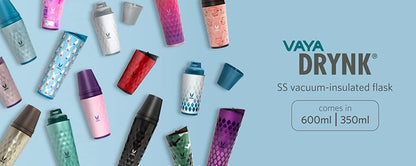 Drynk 3 in 1 Stainless Steel Water Bottle (Tumbler+Sipper+Gulper) with 2 Cups, 600 ml