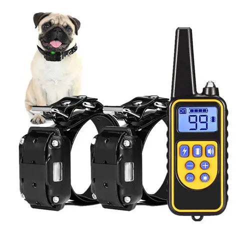 Electric Pet Dog Training Collar Shock Training Collar Electronic Remote Control Waterproof Rechargeable