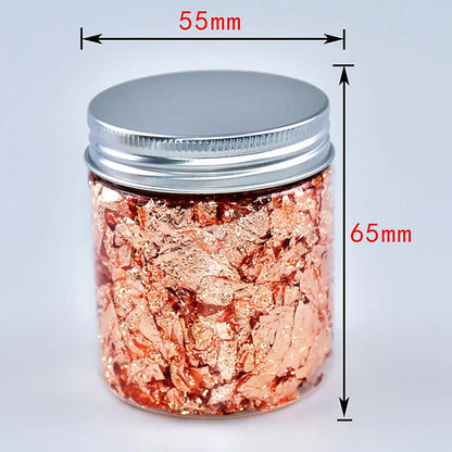 Serpihan Kerajang Emas, Perak &amp; Mawar Emas – 1g-3g Daun Metalik untuk Membuat Lilin, Kraf &amp; Hiasan DIY