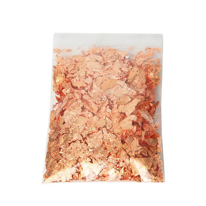 Serpihan Kerajang Emas, Perak &amp; Mawar Emas – 1g-3g Daun Metalik untuk Membuat Lilin, Kraf &amp; Hiasan DIY