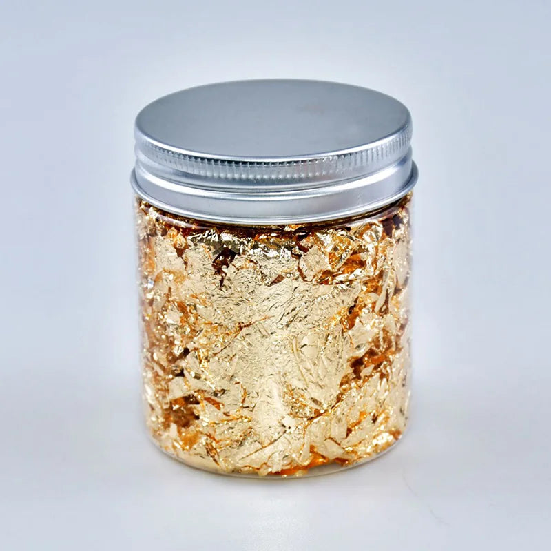 Serpihan Kerajang Emas, Perak &amp; Mawar Emas – 1g-3g Daun Metalik untuk Membuat Lilin, Kraf &amp; Hiasan DIY