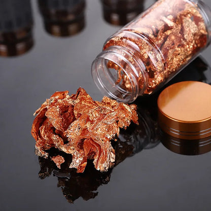 Serpihan Kerajang Emas, Perak &amp; Mawar Emas – 1g-3g Daun Metalik untuk Membuat Lilin, Kraf &amp; Hiasan DIY