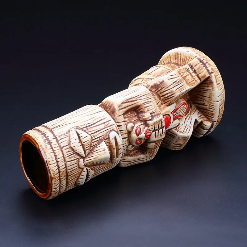 450ml Hawaii Tiki Ceramic Mug – Peralatan Minuman Bertemakan Tropika