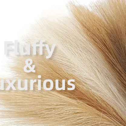 6PCS Artificial Pampas Grass – Fluffy Faux Reed Bouquet for Home, Wedding & Event Décor (Multiple Colors)