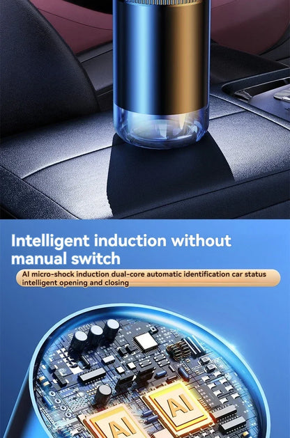 Smart Car Air Freshener Rechargeable Aroma Diffuser 5 Levels of Adjustable Intelligent  Diffuser Pickup Light Starry Sky Summit