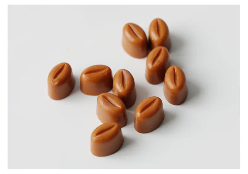 多腔咖啡豆硅胶模具 – DIY蜡烛、肥皂、树脂和烘焙工具