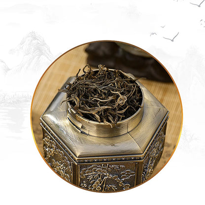 Logam Tin Teh Berkapasiti Besar Hijau Teh Hitam Balang Bekas Penyimpanan Kadi Kopi Gula Kotak Teh Dimeterai Dapur Rumah