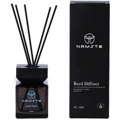 NAMSTE 100ML Reed Diffuser Set Siri Wangian Hotel Aromaterapi Tanpa Api Dalaman Wangian Tahan Lama Deodoran Bilik Mandi