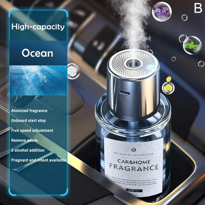 Car Mounted Fragrance Spray Perfume Essential Oil Diffuser Humidifier Intelligent Fragrance Locomotive Large Capacity