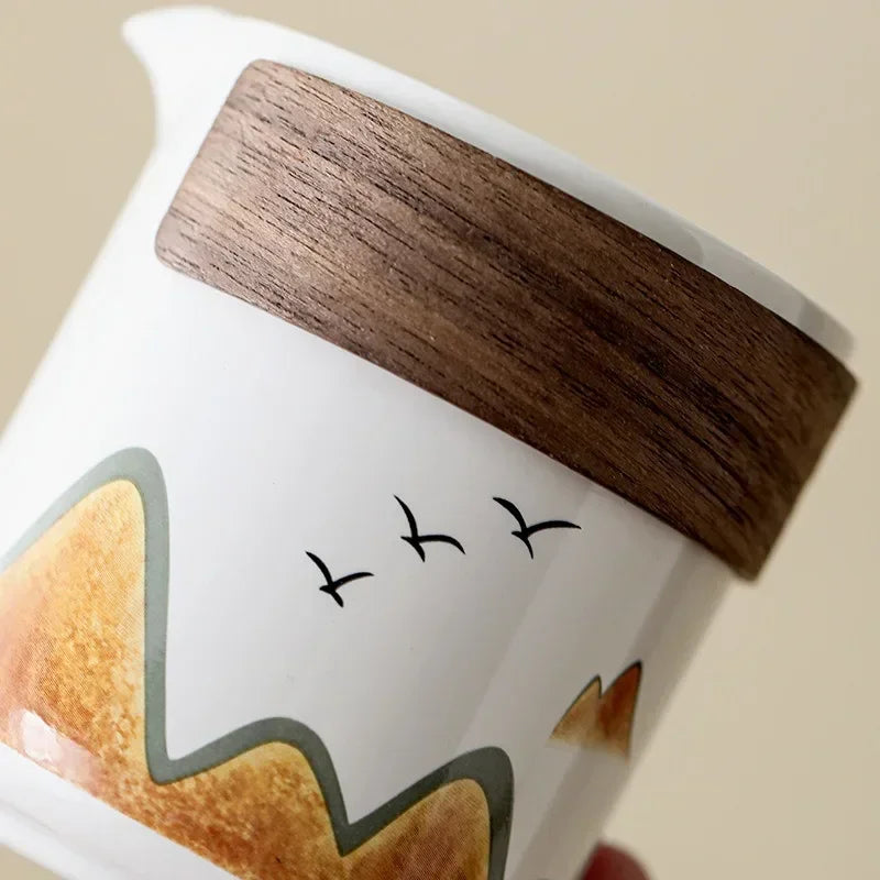 Elegant Chinese-Style Ceramic Tea Set – 4 Cups, Teapot & Tea Canister in Gift Box