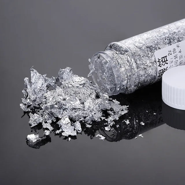 Serpihan Kerajang Emas, Perak &amp; Mawar Emas – 1g-3g Daun Metalik untuk Membuat Lilin, Kraf &amp; Hiasan DIY