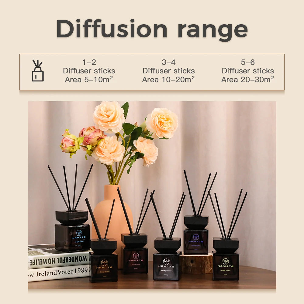Rattan Essential Oil 100ML Perfume Room Fragrance Replace Aroma Diffuser Flavoring for Home Bathroom Fragrance Air Freshener