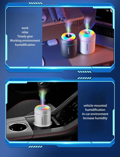 Xiaomi Mini Car Air Humidifier USB Electric Aroma Diffuser Essential Oil Purifier Aromatherapy Mist Maker Lights in Car Home