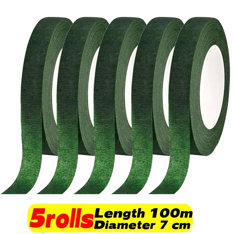 Self-Adhesive Green Floral Tape – DIY Flower Wrapping for Bouquets & Crafts