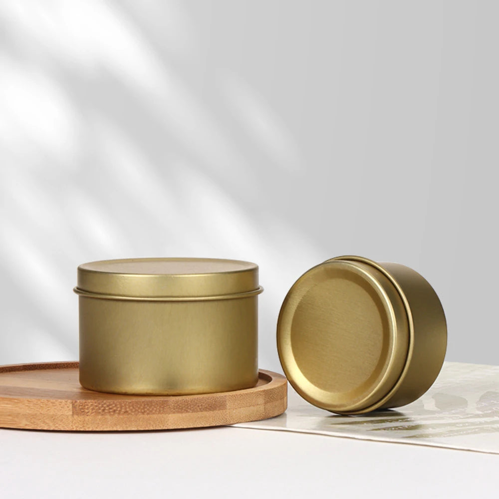 Scent Candle Jar Making Kit Metal Container for Candles Jewelry Storage Box Soy Wax Tins Home Fragrance Accessories Party Decor