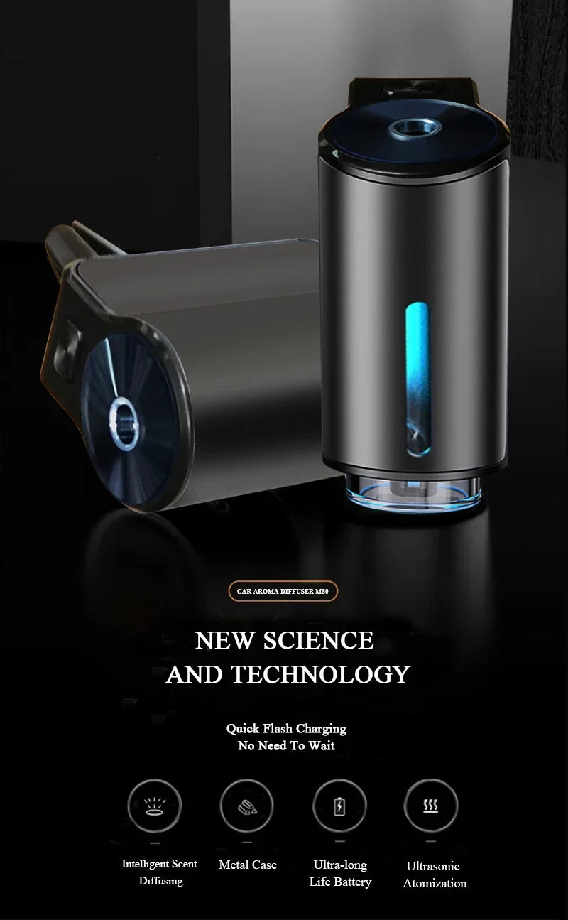 Penyegar &amp; Pelembap Udara Kereta – Penyebar Aroma Dwi-Fungsi dengan Minyak Pati