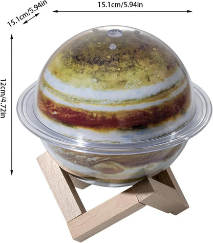 3-in1 Galaxy/Planet Humidifier 7 Colors Night Lamp Portable Aromatherapy Diffuser USB Kids Quiet Atmosphere Creative Gift Deco