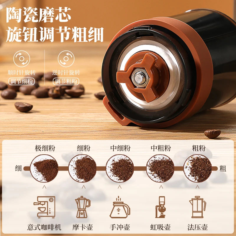 Bearing Adjustable Coffeebe Manual Coffee Grinder Ceramic Grinding Core Professional Double Hand Crank Coffee Grinder CoffeeBean