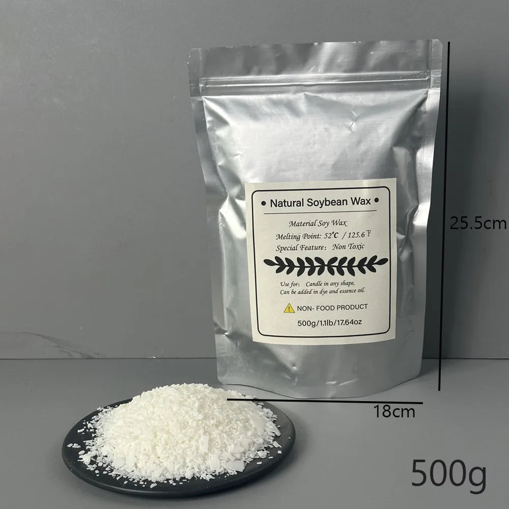 100% Natural Soy Wax Granules – Additive-Free, Smokeless Candle Making Wax (100g - 1KG)
