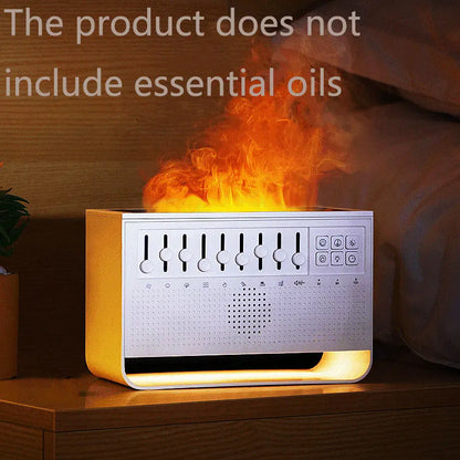 Penyebar &amp; Pelembap Udara Api 3-dalam-1 | Ultrasonik Aromaterapi | 8 White Noise &amp; Pemain Muzik Bluetooth