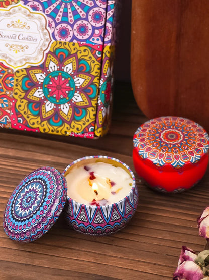 Luxury Scented Candle Set – 4pcs Arabian-Inspired Fragrance Candles in Decorative Jars