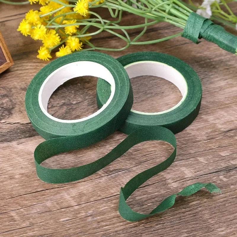 Self-Adhesive Green Floral Tape – DIY Flower Wrapping for Bouquets & Crafts