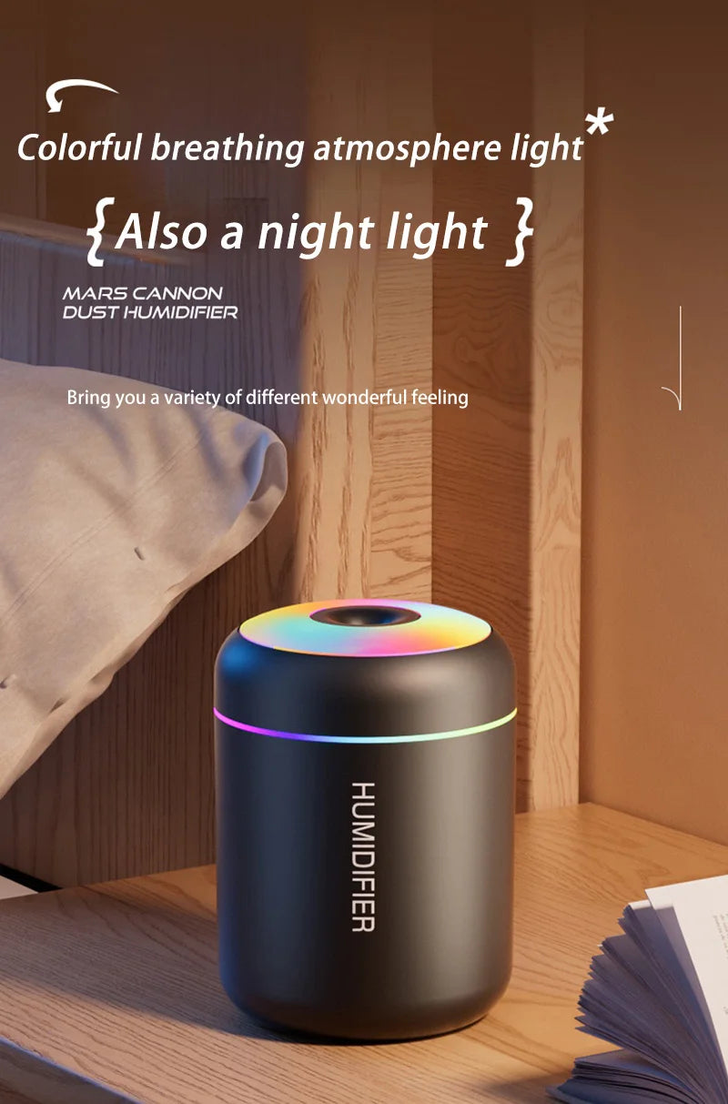 Xiaomi Mini Car Air Humidifier USB Electric Aroma Diffuser Essential Oil Purifier Aromatherapy Mist Maker Lights in Car Home