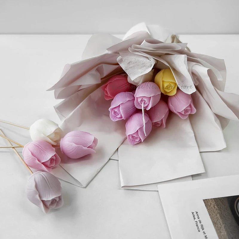 3D Tulip Silicone Mold – DIY Candle, Soap, and Craft Making Supplies