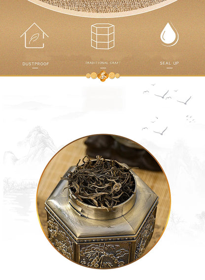 Logam Tin Teh Berkapasiti Besar Hijau Teh Hitam Balang Bekas Penyimpanan Kadi Kopi Gula Kotak Teh Dimeterai Dapur Rumah