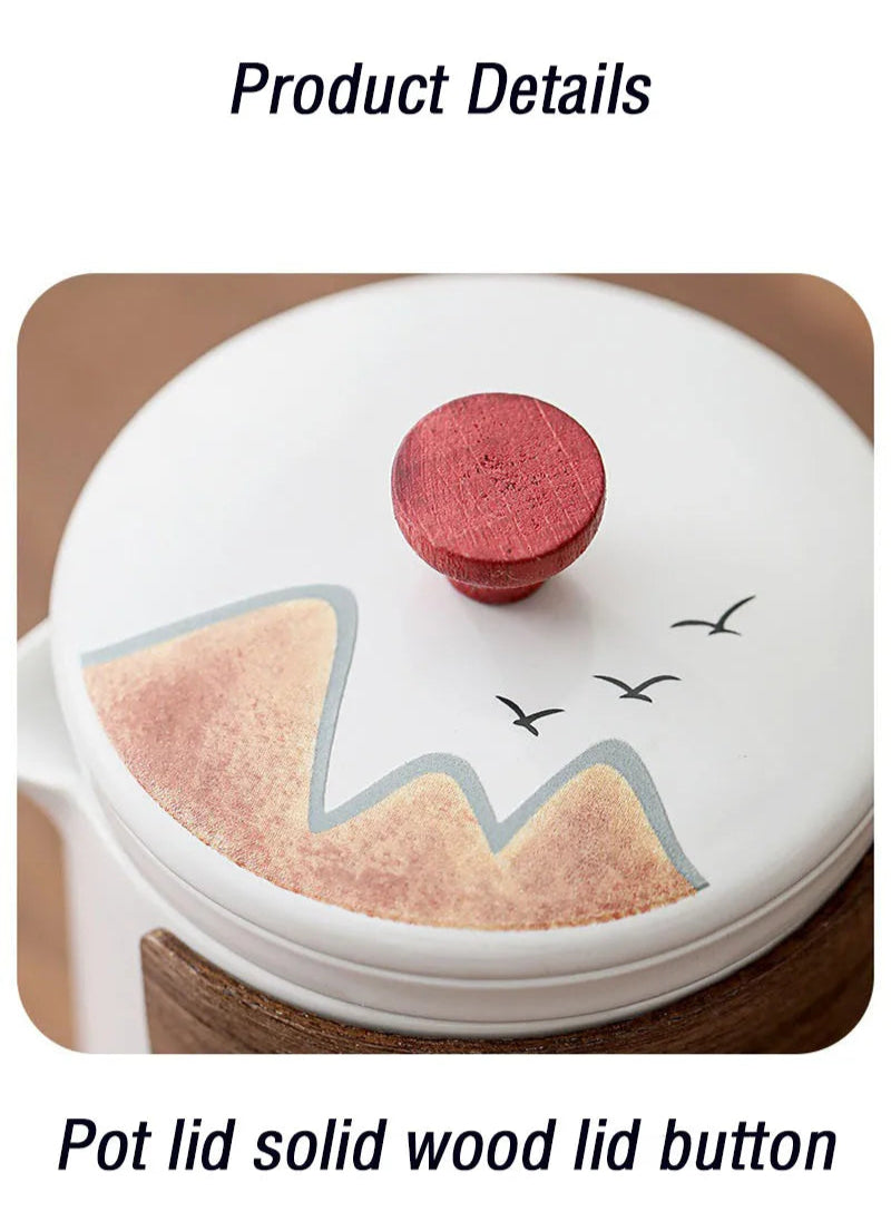 Elegant Chinese-Style Ceramic Tea Set – 4 Cups, Teapot & Tea Canister in Gift Box