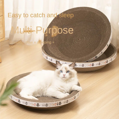 1pc Corrugated Paper Cat Scratcher and Toy Set - Durable and Fun Cat Scratching Pad for Happy and Healthy Felines