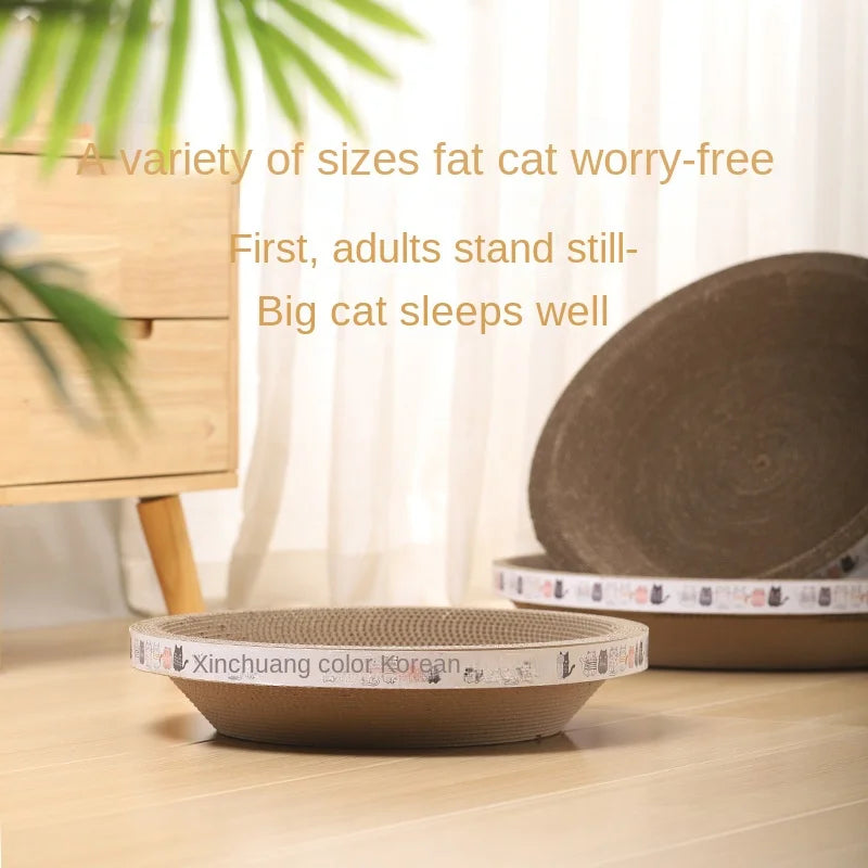 1pc Corrugated Paper Cat Scratcher and Toy Set - Durable and Fun Cat Scratching Pad for Happy and Healthy Felines