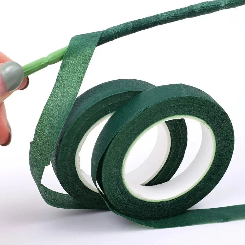 Self-Adhesive Green Floral Tape – DIY Flower Wrapping for Bouquets & Crafts