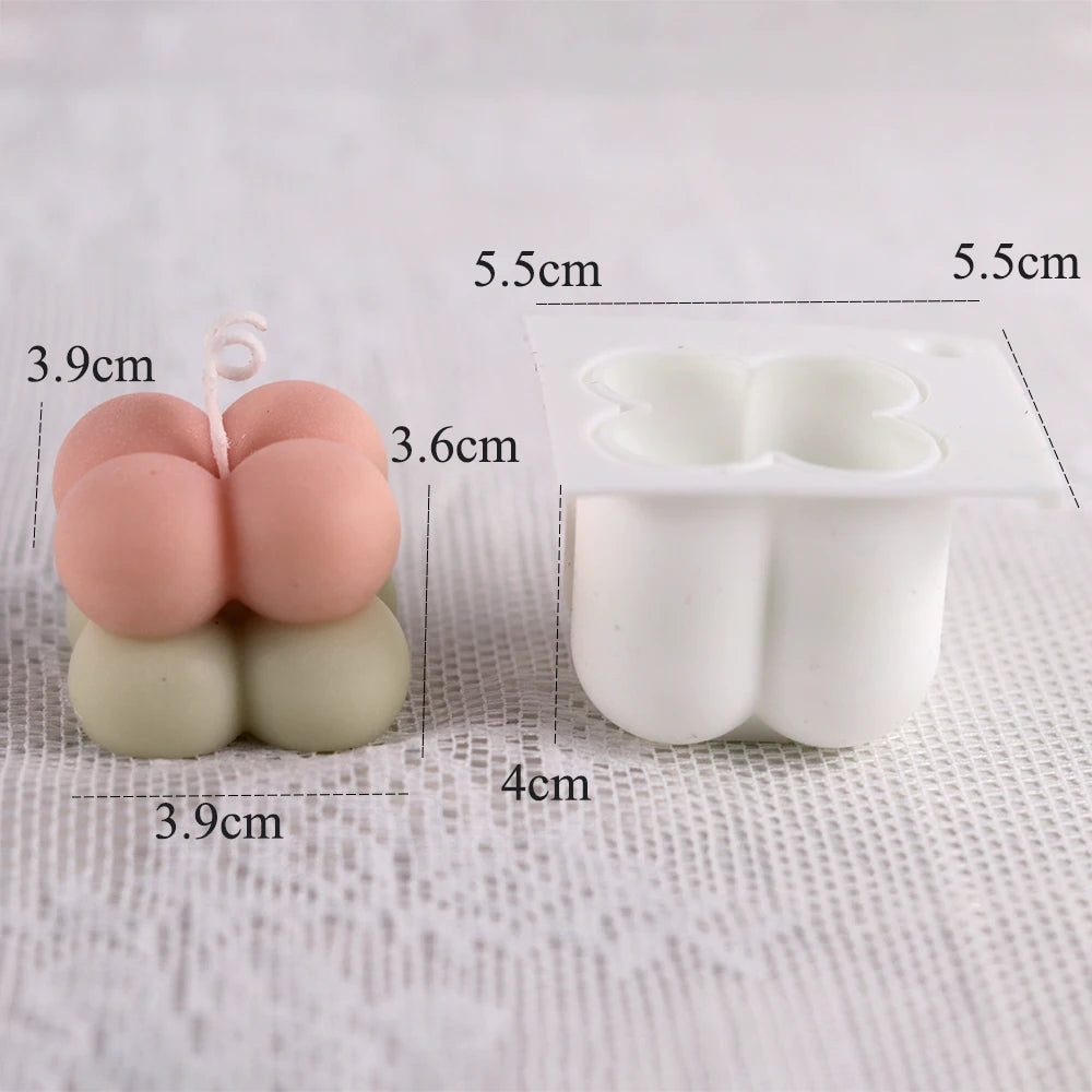 Acuan Lilin Silikon Bentuk U &amp; Geometrik – Acuan Lilin Gerbang, Kiub &amp; Berjalur DIY untuk Hiasan &amp; Kraf Rumah