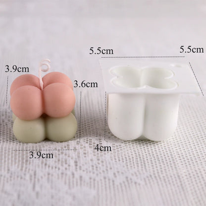 Acuan Lilin Silikon Bentuk U &amp; Geometrik – Acuan Lilin Gerbang, Kiub &amp; Berjalur DIY untuk Hiasan &amp; Kraf Rumah