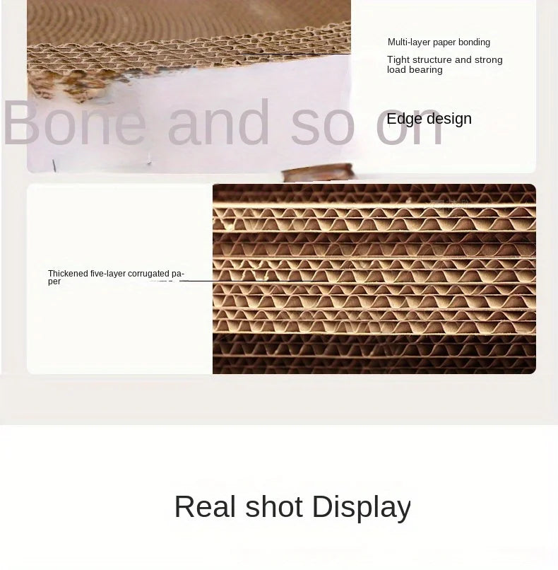 1pc Corrugated Paper Cat Scratcher and Toy Set - Durable and Fun Cat Scratching Pad for Happy and Healthy Felines