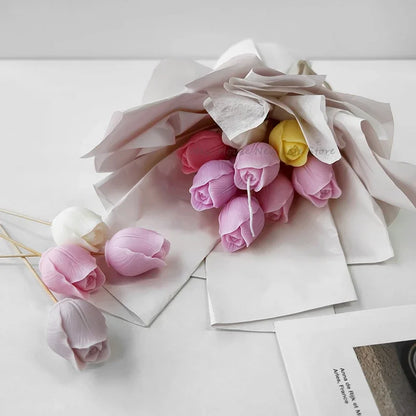 3D Tulip Silicone Mold – DIY Candle, Soap, and Craft Making Supplies