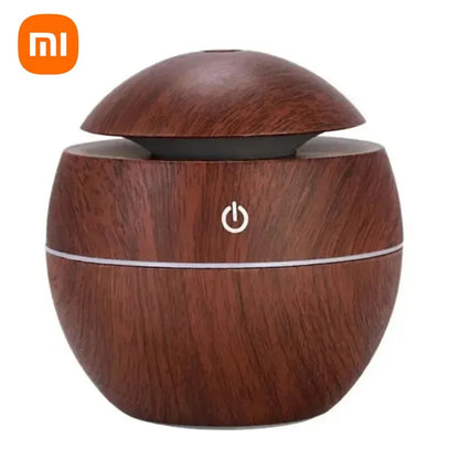 Xiaomi USB Ultrasonic Aroma Diffuser & Cool Mist Humidifier – Wood Grain Design for Home & Office