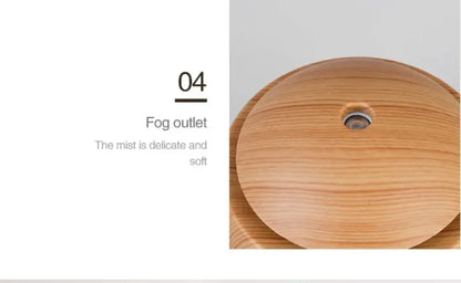 Xiaomi USB Ultrasonic Aroma Diffuser & Cool Mist Humidifier – Wood Grain Design for Home & Office