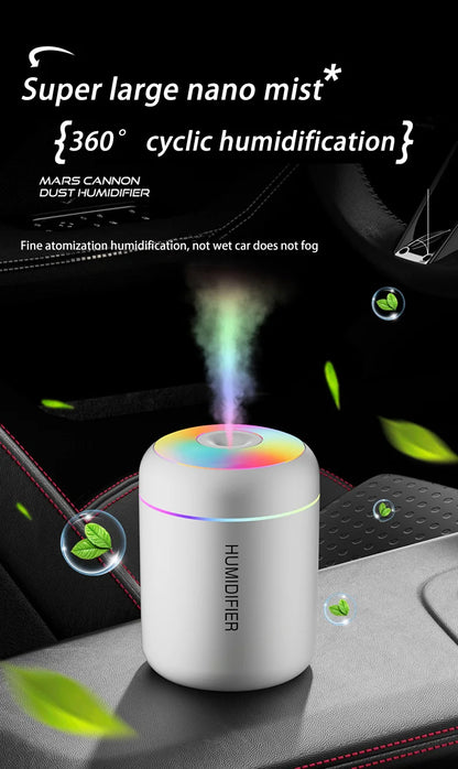 Xiaomi Mini Car Air Humidifier USB Electric Aroma Diffuser Essential Oil Purifier Aromatherapy Mist Maker Lights in Car Home