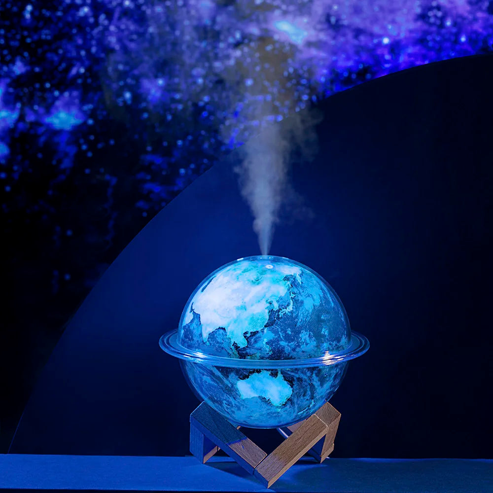3-in1 Galaxy/Planet Humidifier 7 Colors Night Lamp Portable Aromatherapy Diffuser USB Kids Quiet Atmosphere Creative Gift Deco