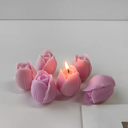 3D Tulip Silicone Mold – DIY Candle, Soap, and Craft Making Supplies