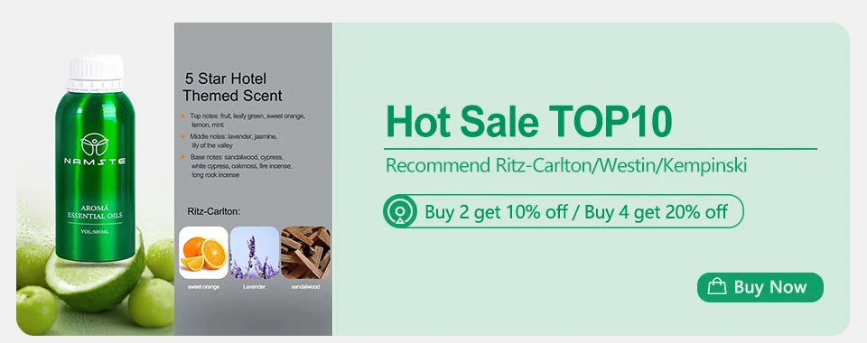 Namste 100ML Ritz Carlton Hotel Essential Oil Hotels Home Air Freshener Pure plant essential oil Free 3 Pieces Of 5ml Samples